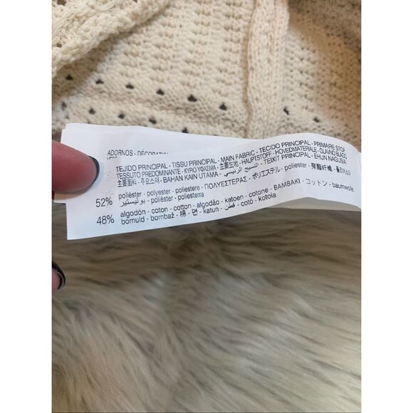 Zara Crochet Knit Crop Top Size 11-12 - Picture 4 of 6